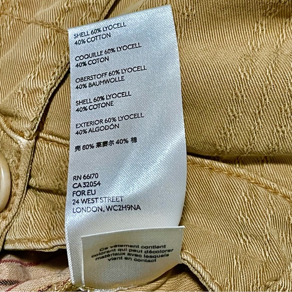 Anthropologie Scout Slim Pleated Straight Leg Ankle Pants Honey Size 26 - Picture 12 of 12